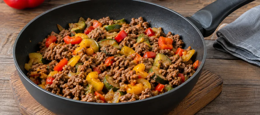 Bratpfannen-Rezept fuer Hackfleischpfanne