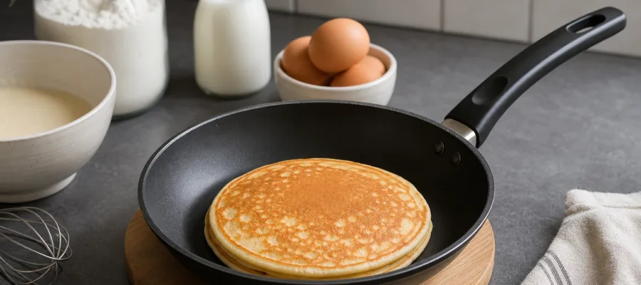 Bratpfannen-Rezept fuer fluffige Pfannkuchen