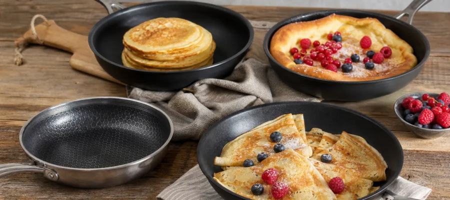 Bratpfannen-Rezepte fuer Fruehstueck, Pfannkuchen und suesse Gerichte