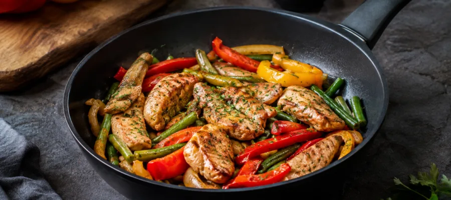 Bratpfannen-Rezepte mit Fleisch und Gefluegel fuer herzhafte Gerichte